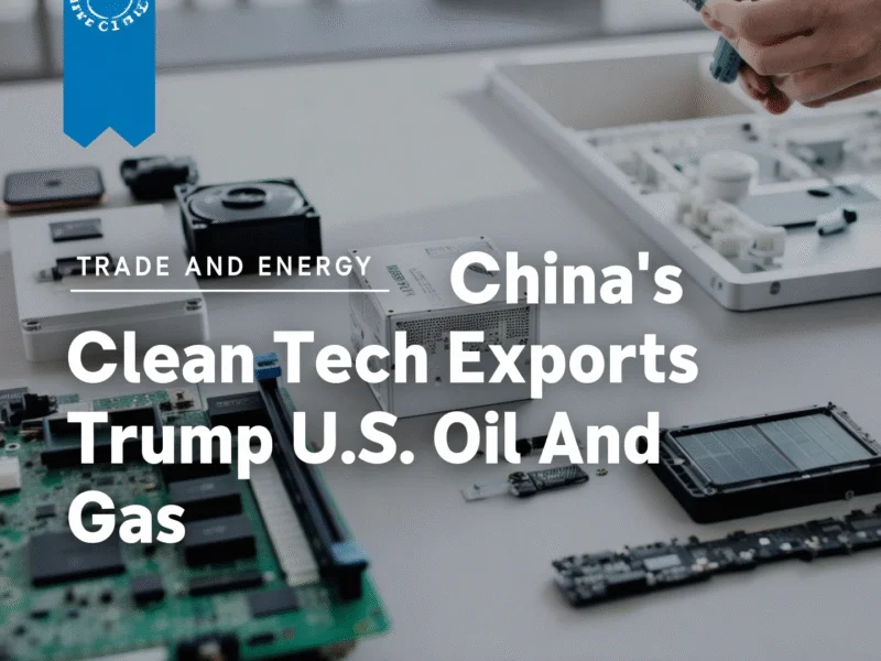 China Clean Tech Exports Surpass U.S. Fossil Fuel Sales as Global Energy Shift Accelerates - Professional coverage